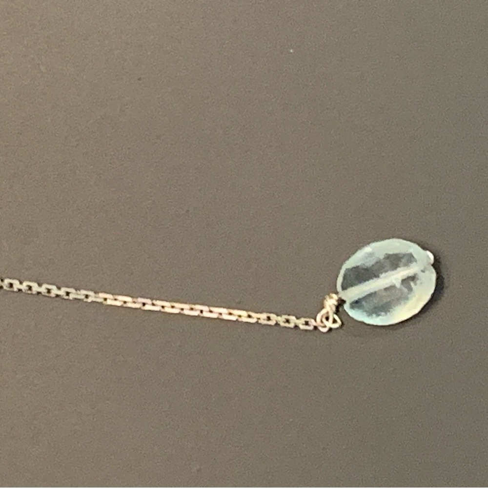 Lariat Diamond Leaf Necklace - Picture 3 of 10